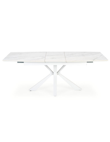 ADOLFO Stół Rozkładany 160-200cm Spiek Biały Marmur - Gustowny