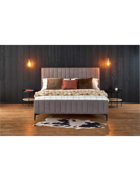 FRANCESCA Łóżko 160x200 cm Jasny Popiel - Wygodny Zdrowy Sen