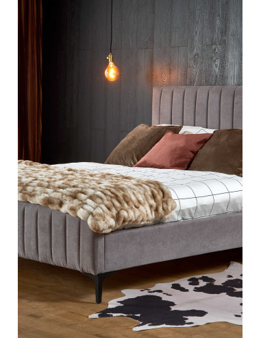 FRANCESCA Łóżko 160x200 cm Jasny Popiel - Wygodny Zdrowy Sen