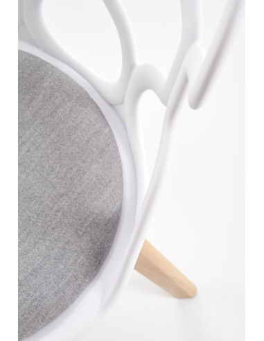 K308 Krzesło Biały/Popielaty - Komfort i Nowoczesny Design