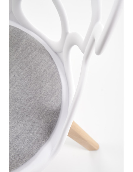 K308 Krzesło Biały/Popielaty - Komfort i Nowoczesny Design