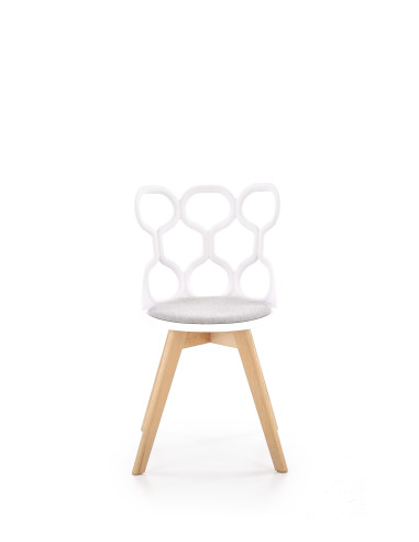 K308 Krzesło Biały/Popielaty - Komfort i Nowoczesny Design