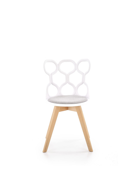 K308 Krzesło Biały/Popielaty - Komfort i Nowoczesny Design