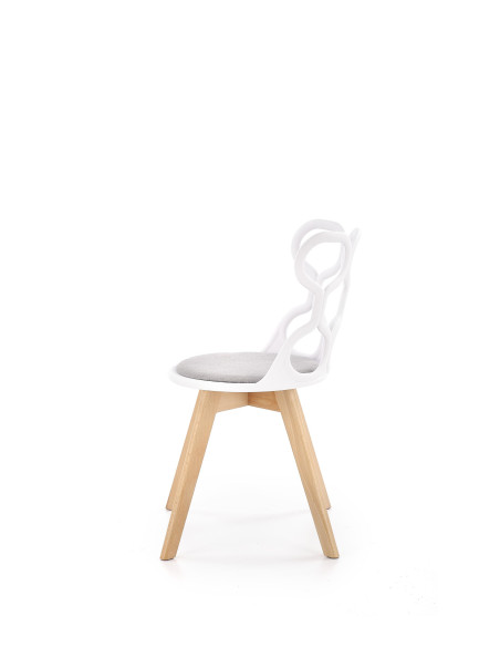 K308 Krzesło Biały/Popielaty - Komfort i Nowoczesny Design