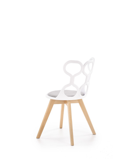 K308 Krzesło Biały/Popielaty - Komfort i Nowoczesny Design