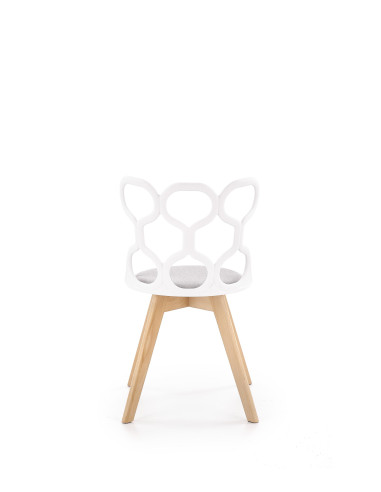 K308 Krzesło Biały/Popielaty - Komfort i Nowoczesny Design