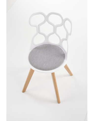 K308 Krzesło Biały/Popielaty - Komfort i Nowoczesny Design