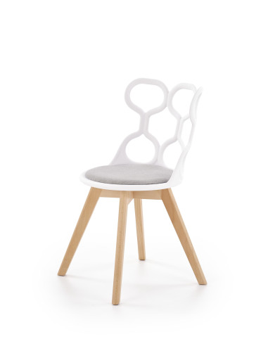 K308 Krzesło Biały/Popielaty - Komfort i Nowoczesny Design