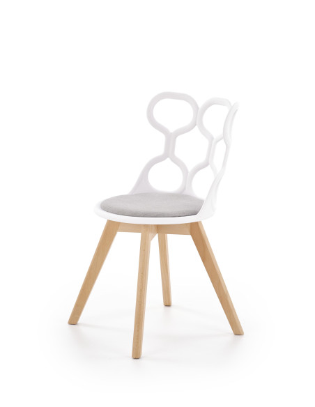 K308 Krzesło Biały/Popielaty - Komfort i Nowoczesny Design