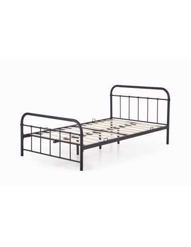 LINDA 120x200 cm Eleganckie Łóżko w Kolorze Czarnym - Styl i Komfort