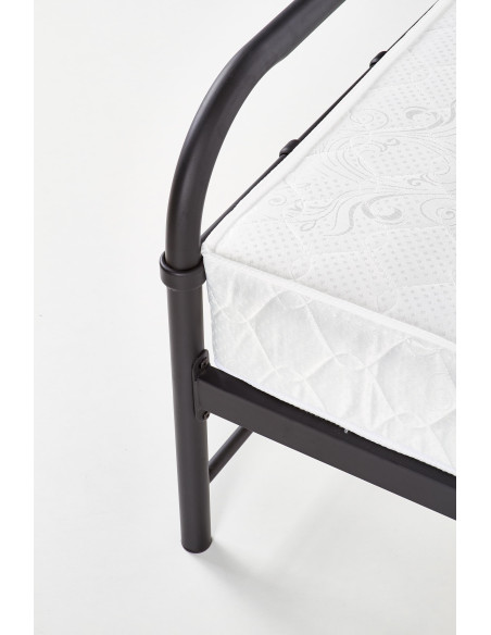 LINDA 90x200 cm Łóżko Czarne - Nowoczesny Design, Maksymalna Wygoda