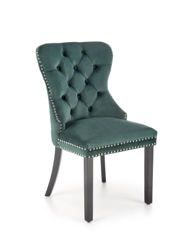 MIYA Krzesło Pikowane Velvet Ciemny Zielony - Głęboki Kolor i Wygoda