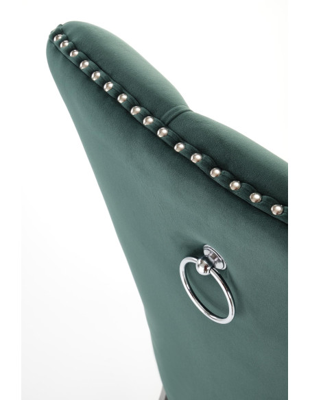 MIYA Krzesło Pikowane Velvet Ciemny Zielony - Głęboki Kolor i Wygoda