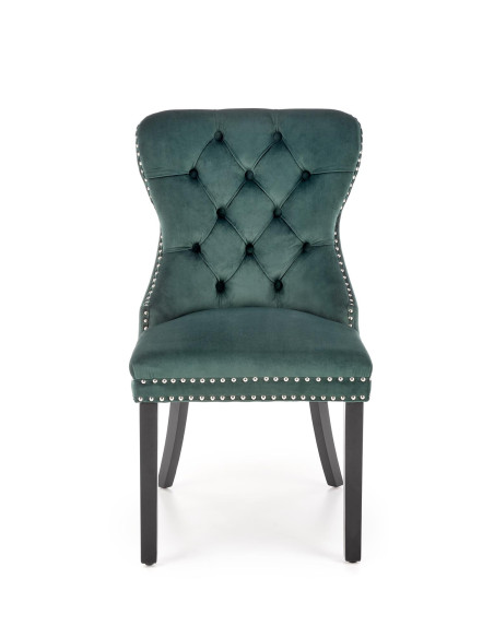 MIYA Krzesło Pikowane Velvet Ciemny Zielony - Głęboki Kolor i Wygoda