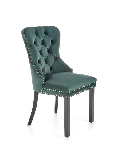 MIYA Krzesło Pikowane Velvet Ciemny Zielony - Głęboki Kolor i Wygoda