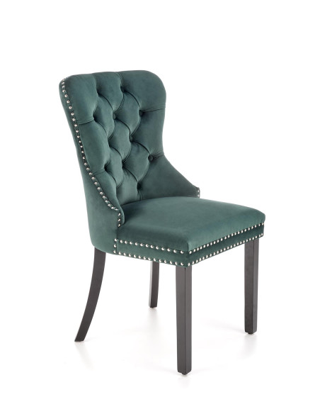 MIYA Krzesło Pikowane Velvet Ciemny Zielony - Głęboki Kolor i Wygoda