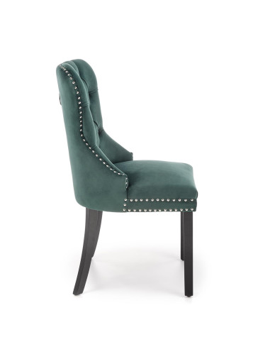 MIYA Krzesło Pikowane Velvet Ciemny Zielony - Głęboki Kolor i Wygoda