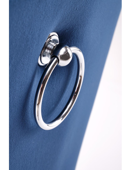 MIYA Krzesło Pikowane Velvet Granatowy, Czarne Drewniane Nogi - Styl