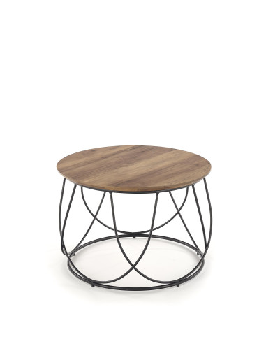 NUBIRA ława stelaż - czarny, blat - orzechowy 