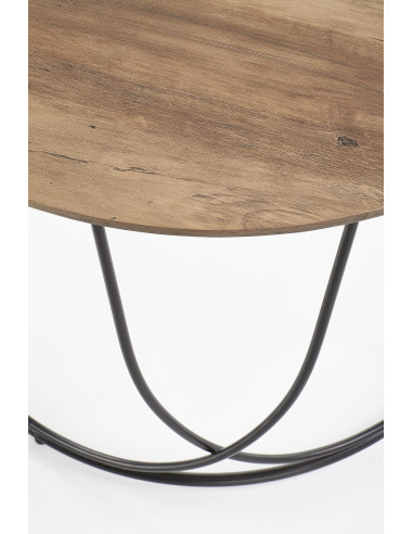 NUBIRA ława stelaż - czarny, blat - orzechowy 