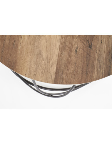 NUBIRA ława stelaż - czarny, blat - orzechowy 