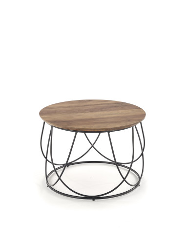 NUBIRA ława stelaż - czarny, blat - orzechowy 