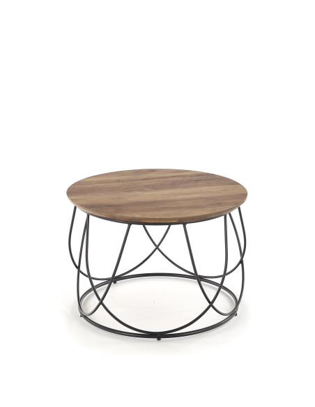 NUBIRA ława stelaż - czarny, blat - orzechowy 