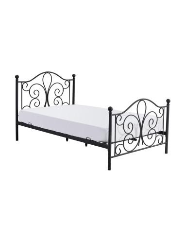 PANAMA LOZ 120x200 cm Czarne Łóżko Stalowe - Elegancja w Czarnej Odsłonie