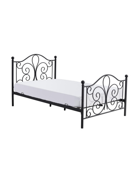 PANAMA LOZ 120x200 cm Czarne Łóżko Stalowe - Elegancja w Czarnej Odsłonie