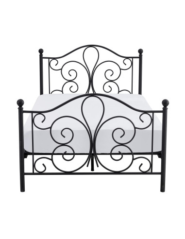 PANAMA LOZ 120x200 cm Czarne Łóżko Stalowe - Elegancja w Czarnej Odsłonie