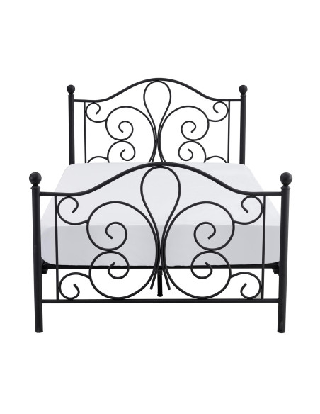 PANAMA LOZ 120x200 cm Czarne Łóżko Stalowe - Elegancja w Czarnej Odsłonie