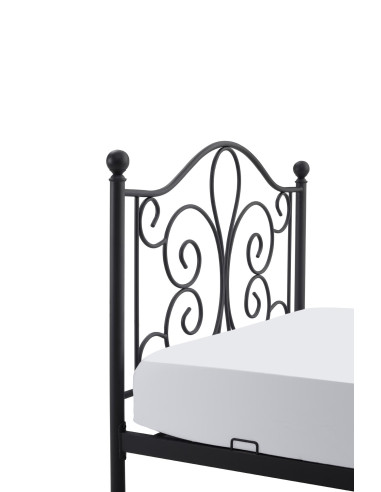 PANAMA LOZ 120x200 cm Czarne Łóżko Stalowe - Elegancja w Czarnej Odsłonie