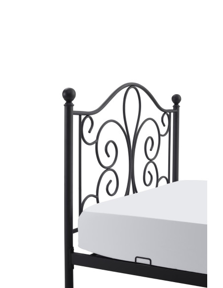 PANAMA LOZ 120x200 cm Czarne Łóżko Stalowe - Elegancja w Czarnej Odsłonie