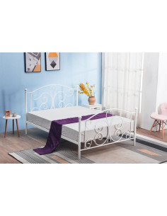 PANAMA 90 cm łóżko metalowe biały (2p 1szt) 2