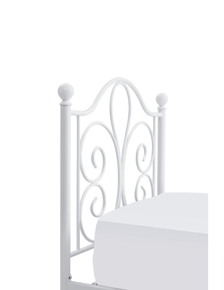 PANAMA 90 cm łóżko metalowe biały (2p 1szt)