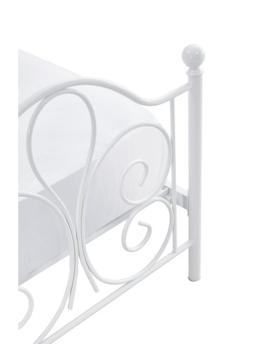 PANAMA 90 cm łóżko metalowe biały (2p 1szt)