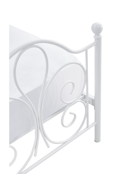 PANAMA 90 cm łóżko metalowe biały (2p 1szt)
