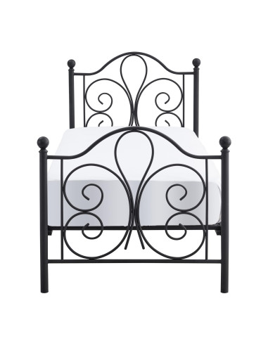 PANAMA LOZ 90x200 cm Czarne Łóżko Stalowe - Komfort w Czarnej Barwie