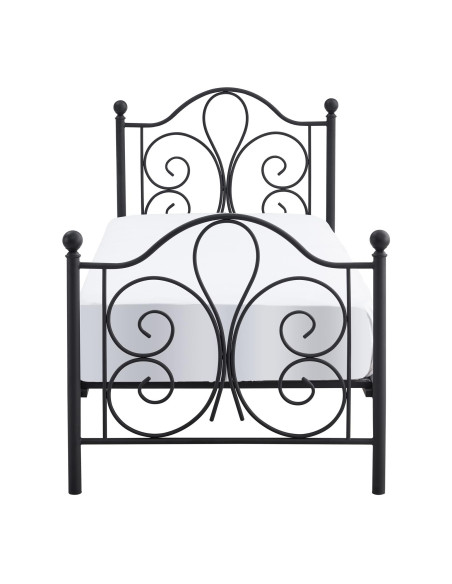 PANAMA LOZ 90x200 cm Czarne Łóżko Stalowe - Komfort w Czarnej Barwie