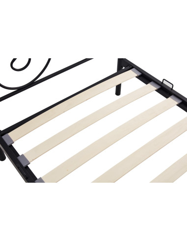 PANAMA LOZ 90x200 cm Czarne Łóżko Stalowe - Komfort w Czarnej Barwie