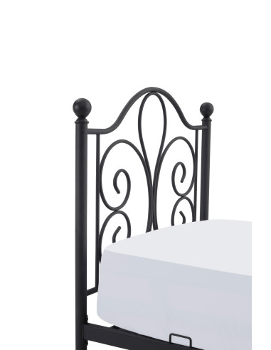 PANAMA LOZ 90x200 cm Czarne Łóżko Stalowe - Komfort w Czarnej Barwie