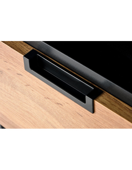 SILVIA Szafka Dąb Wotan/Czarny 40x40x52cm - Stylowy Akcent w Przestrzeni