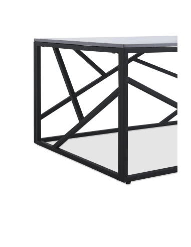 UNIVERSE Ława Popielaty Spiek Marmur 120/60/45 cm - Surowa Elegancja