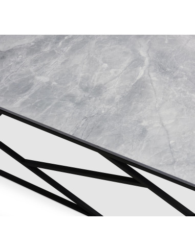 UNIVERSE Ława Popielaty Spiek Marmur 120/60/45 cm - Surowa Elegancja