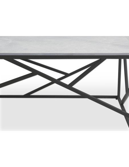 UNIVERSE Ława Popielaty Spiek Marmur 120/60/45 cm - Surowa Elegancja