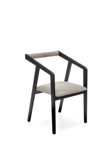 AZUL Krzesło Drewniane Czarne Tkanina Velvet Popiel - Designerski Styl