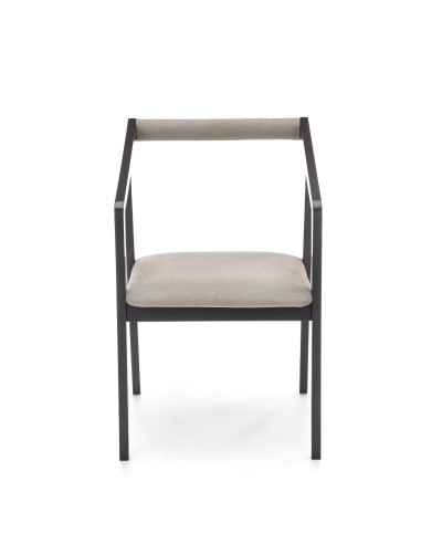 AZUL Krzesło Drewniane Czarne Tkanina Velvet Popiel - Designerski Styl