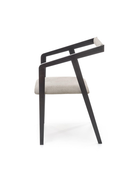 AZUL Krzesło Drewniane Czarne Tkanina Velvet Popiel - Designerski Styl