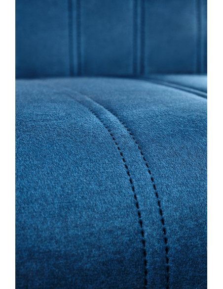 DIEGO Krzesło Drewniane Tapicerowane / Granatowy Velvet w Pasy