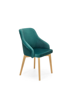 TOLEDO Krzesło Dąb Miodowy/Ciemny Zielony - Stylowa Wygoda na Co Dzień